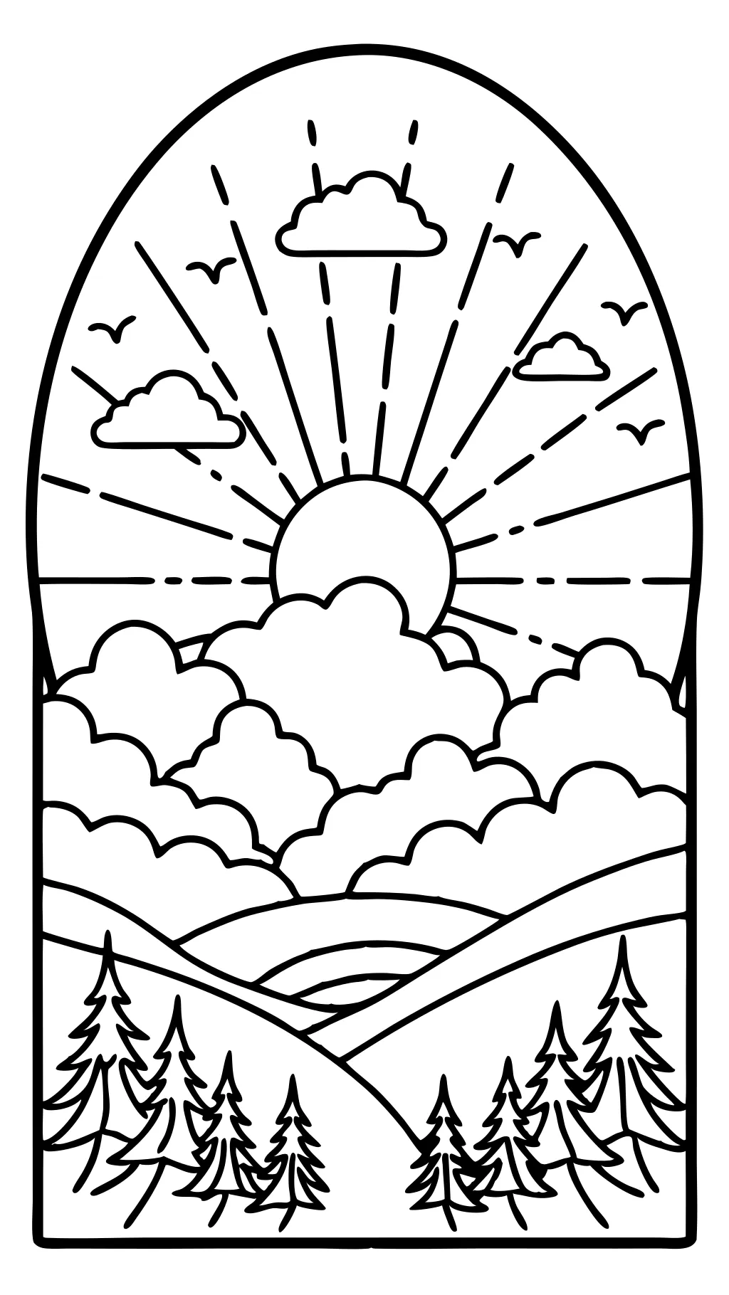 coloring pages of sunrise